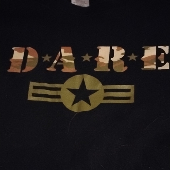 Vintage D.A.R.E. Black Camo T-Shirt (Second, Nicer) Arugs Alcohol Violence - Picture 2 of 4